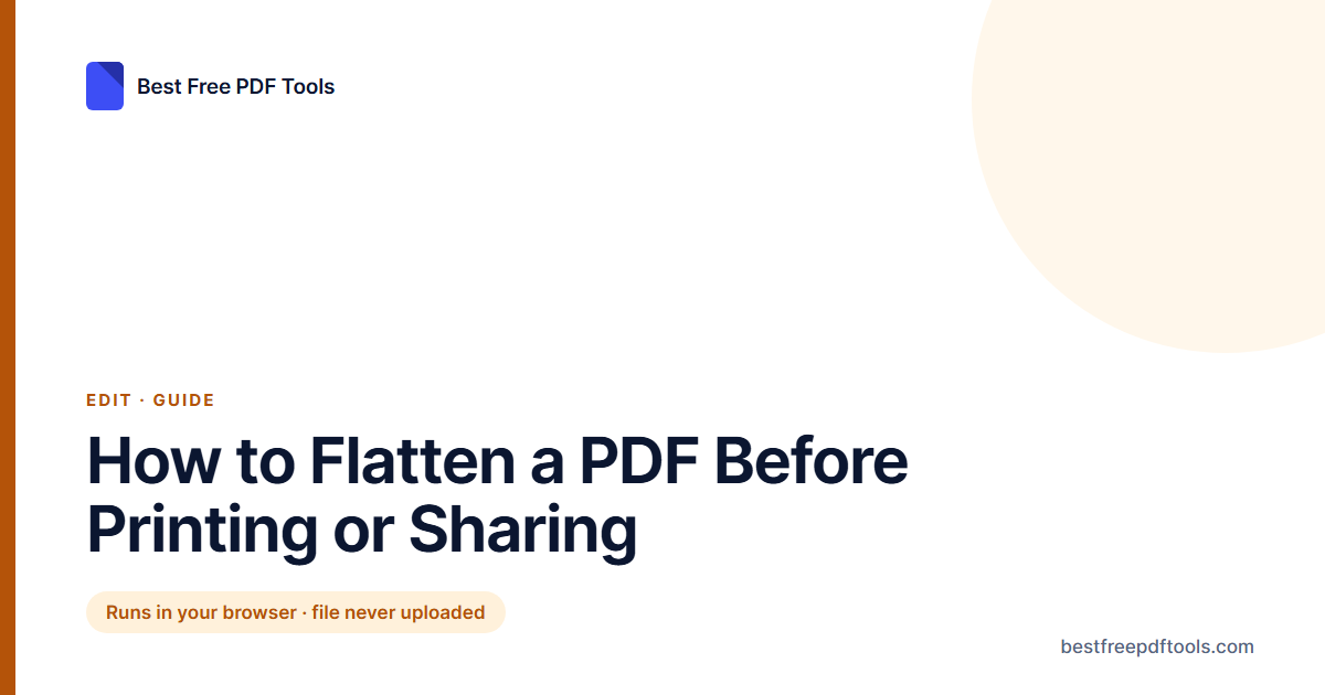 Interactive form fields flattened into static PDF page content