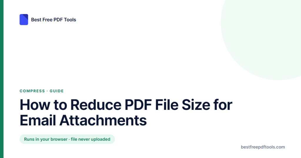 How to Reduce PDF File Size for Email Attachments